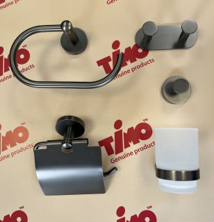 Бумагодержатель Timo Saona 13042/18 чёрное золото